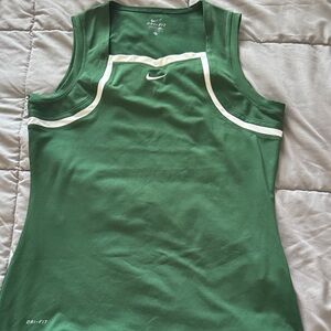 Nike Women's Green Dri-Fit Performance Tank Top